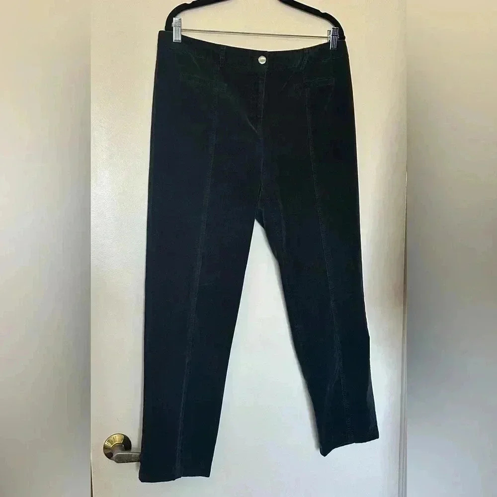 Elliot Lauren Deep Green Velvet Pants